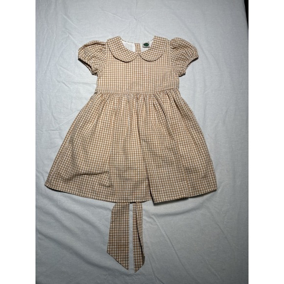 Nobler Wild Other - Nobler Wild Yellow Gingham Dress Toddler Girl Size 5T Cotton Linen Poly Blend